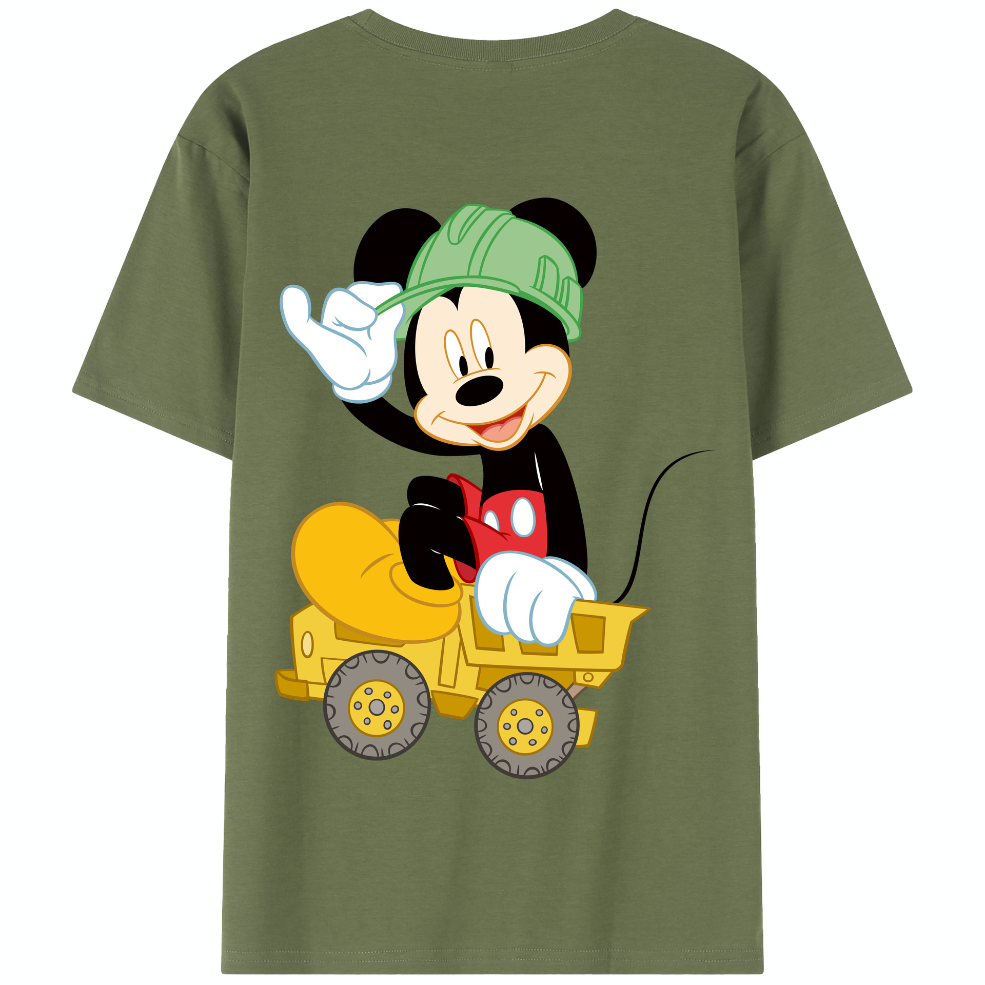 （画像用） ミッキーマウス Mickey Mouse 綿100％半袖Tシャツ（背面プリント）
